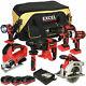 Excel 18v Cordless 6 Piece Tool Kit 3 X 2.0ah Batteries & Smart Charger Exl5656