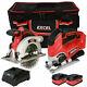 Excel 18v Power Tool Cordless Twin Kit + 2 X 5.0ah Batteries Charger Bag Exl5122