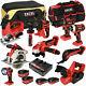 Excel Exl5055 18v 9 Piece Cordless Power Tool Kit 4 X Batteries, Charger & Bag