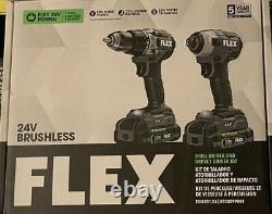 Flex 24v Brushless Tool Set Drill Driver And Impact Driver Kit FXM201-2A