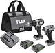 Flex Fxm201-2a 24v Brushless 2 Tool Combo Kit Drill Driver And Impact Driver