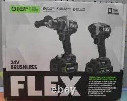 Flex FXM202-2B 24V Cordless 2-Speed Hammer Drill & Impact Driver Combo Kit