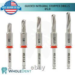 Guided Intergral Stopper Drills Kit Dental Drill Hex Driver Tool Internal Hex