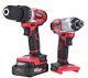 Hyper Tough Cordless Drill -2pc -20v Impact Driver Tool Combo Kit Fast Ship