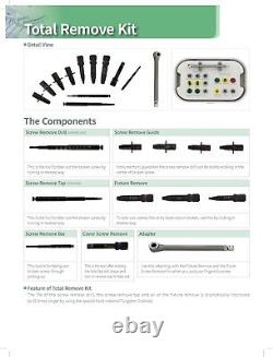 Implant Broken Fixture & Prosthetic Screw Remover Kit Drill Driver Extractor SOS
