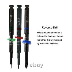Implant Fractured Screw Removal Universal Dental Remover Reverse Drill Driver