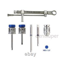 Implant Screwdriver Hand Latch Hex Driver 1.27mm Torque Wrench Adapter