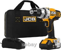 - JCB 20V Cordless Drill Driver Power Tool Includes 2.0Ah Battery, Charger and
