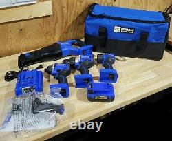 Kobalt 4-Tool 24-Volt Max Lithium Ion Brushless Power Tool Combo Kit with Case