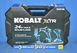 Kobalt Xtr 3-Tool 24-Volt Max Brushless Power Tool Combo Kit #1518746