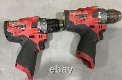 Lot Of 2 Milwaukee 2504-20 M12 12V 1/2 (13mm) Hammer Drill/Driver Tool Only