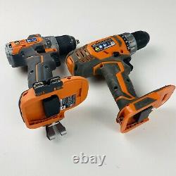 Lot Of 2 Ridgid R860052 & R8701 SubCompact 1/2 in. Drill/Driver (Tool-Only)