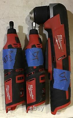 Lot Of 3 For Parts Milwaukee Right Angle Drill/Driver Rotary Tool