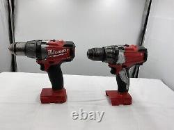 Lot of 2 Milwaukee 2703-20 M18 FUEL 1/2 Drill Driver Cordless Tool'work well'