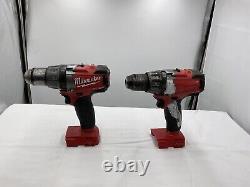 Lot of 2 Milwaukee 2703-20 M18 FUEL 1/2 Drill Driver Cordless Tool'work well'