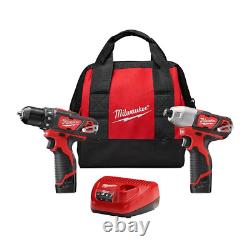 M12 12V Lithium-Ion Cordless Drill Driver/Impact Driver Combo Kit WithVacuum, Reci