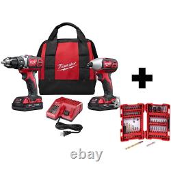 M18 18V Cordless Drill Driver/Impact Driver Combo Kit (2-Tool) w Driving Bit Set