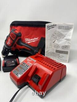 MILWAUKEE TOOLS 2606-22CT 1/2 Drill Driver Kit Open Box Two 18V Batteries Bag