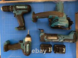 Makita 12v Toolset QTy 6 pieces, Hammer Drill, Driver, Saw, Multitool, Batteries