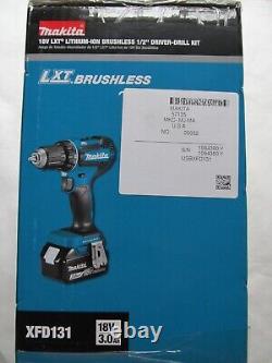Makita Brushless 18V Drill Driver Combo Kit Lithium-Ion Cordless Charger Bag NEW