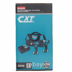 Makita CT232 Lithium-Ion 12V Max CXT 2-Piece Combo Tool Kit with Tool Bag