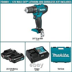 Makita FD09R1 12V max CXT? Lithium-Ion Cordless 3/8 Driver-Drill Kit (2.0Ah)