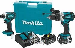 Makita XT263M 18-Volt 4.0Ah 2-Tool Impact Driver and Drill Driver Combo Kit NEW