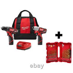 Milwaukee 12V Lithium-Ion Cordless Drill Driver/Impact Driver Combo Kit (2-Tool)
