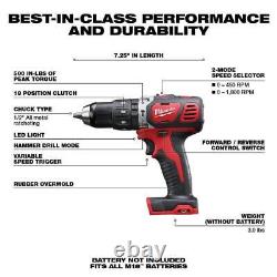 Milwaukee 1/2Hammer Drill/Driver 18V Li-Ion Battery Cordless Brushed(Tool-Only)