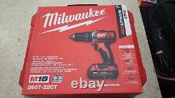 Milwaukee 1/2 In. Hammer Drill Driver Kit 2607-22CT BRAND NEW