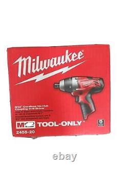 Milwaukee 2455-20 M12 NO-HUB Coupling Drill Driver TOOL ONLY IN STOCK