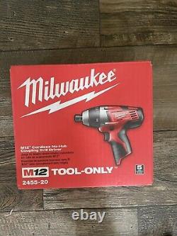 Milwaukee 2455-20 M12 NO-HUB Coupling Drill Driver TOOL ONLY IN STOCK