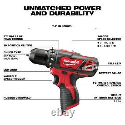 Milwaukee 2494-22 M12 12V Cordless Power Lithium-Ion 2-Tool Combo Kit