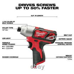 Milwaukee 2494-22 M12 12V Cordless Power Lithium-Ion 2-Tool Combo Kit