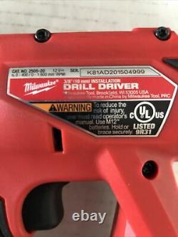Milwaukee 2505-20 3/8 (10mm) Installation Drill Driver New! Tool Only