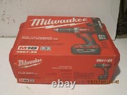 Milwaukee 2607-22 M18 18V Li-Ion XC 1/2 Hammer Drill Driver Kit NISB FREE SHIP