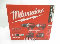 Milwaukee 2691-22 M18 Li-Ion 2-Tool Combo Kit New