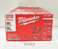 Milwaukee 2691-25MT Cordless Combo Tool Kit Set with 3.0Ah and 1.5Ah Batteries