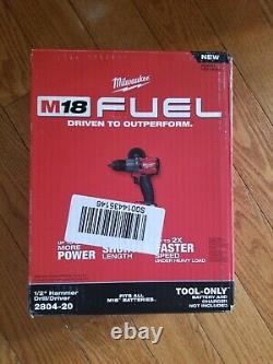 Milwaukee 2804-20 M18 FUEL 1/2 Hammer Drill/Driver Tool Only New