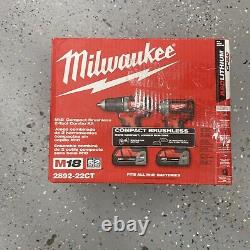 Milwaukee 2892-22CT M18 18V Brushless 2-Tool Combo Kit, Drill Driver/Impact