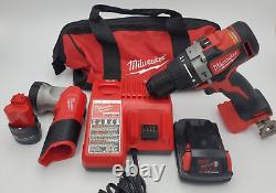 Milwaukee 2902-20 M18 1/2 HammerDrill/Driver & M12 LED Worklight Kit + Tool Bag