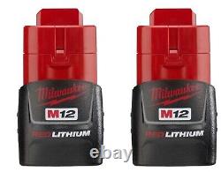 Milwaukee 2 Tool Kit Drill, Impact Driver, M-12 batteries & charger