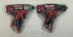 Milwaukee 2 Tool Kit Drill, Impact Driver, M-12 batteries & charger