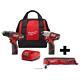 Milwaukee Drill Driver Impact Driver Kit With Oscillating Multi-tool Red(2-tool)