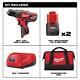 Milwaukee Drill/driver Kit 12v Lithium-ion Cordless With Charger/battery Tool Bag