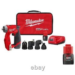 Milwaukee Drill Driver Kit 12-V 3/8 in 4-in-1 Interchangeable Cordless Battery
