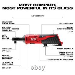 Milwaukee Drill/Driver Kit 1/2 + Ratchet 3/8 12V Li-Ion Brushless Cordless