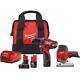 Milwaukee Drill/driver Kit 3/8 In 12-volt Cordless With Jig Saw 6.0 Ah Xc Battery