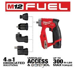 Milwaukee Drill Driver Kit 3/8 in. 12-Volt with 4-Tool Heads 4-in-1 Installation