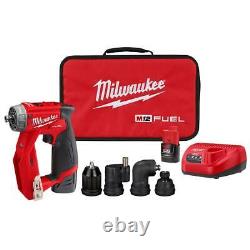 Milwaukee Drill Driver Kit 4-Tool Heads 12-Volt Lithium-Ion Brushless Cordless